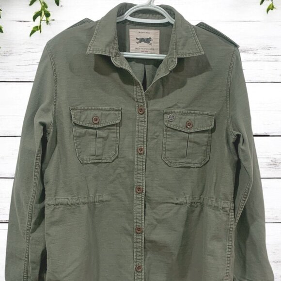 OBEY Propaganda Military Fatigue Style Button up Shirt SZ M - Picture 1 of 12